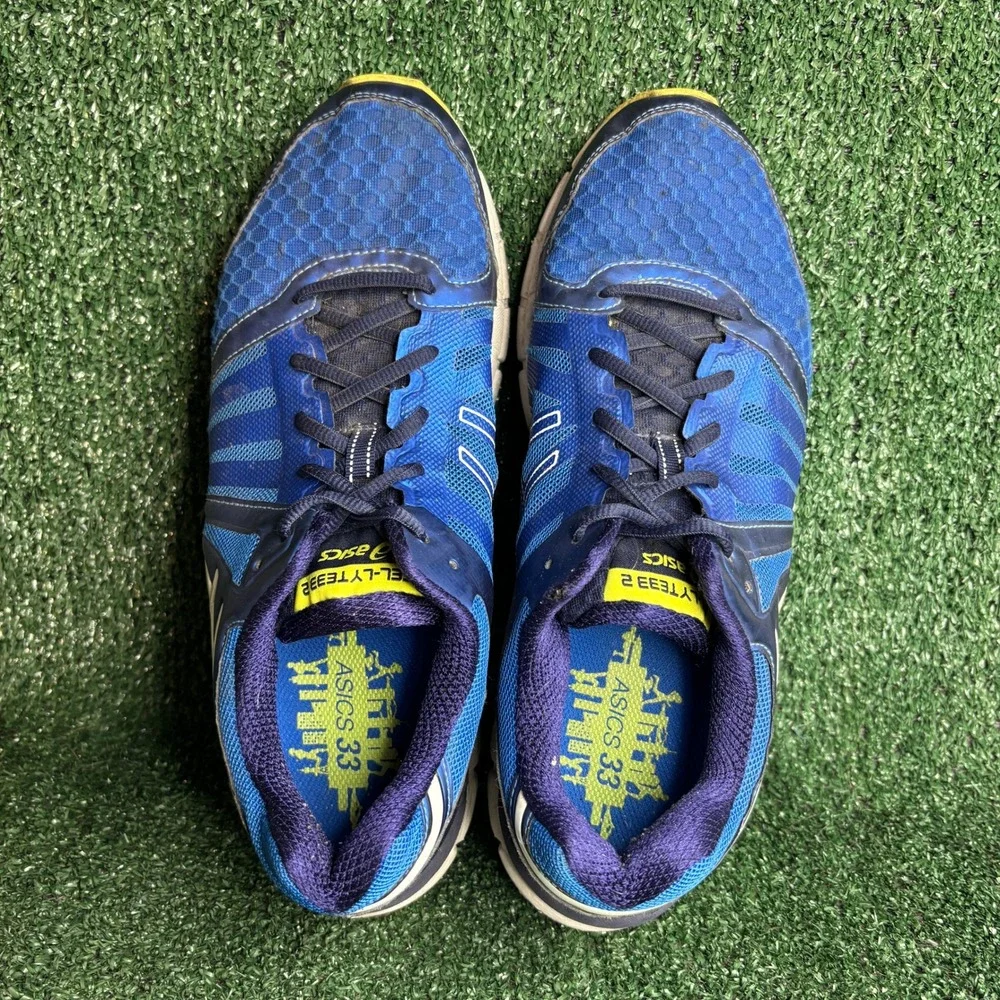 Asics‎ Gel-Lyte33 2 T317N Mesh Breathable Athletic Running Shoes Blue Mens 11